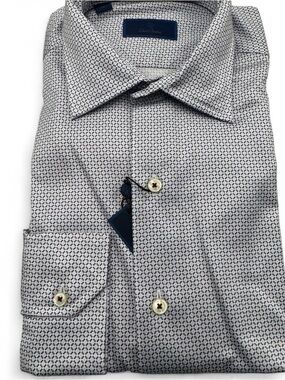 David Donahue red & blue patterned dress shirt Size M